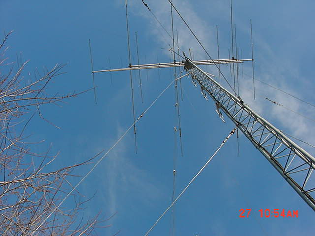 View of antennas looking up