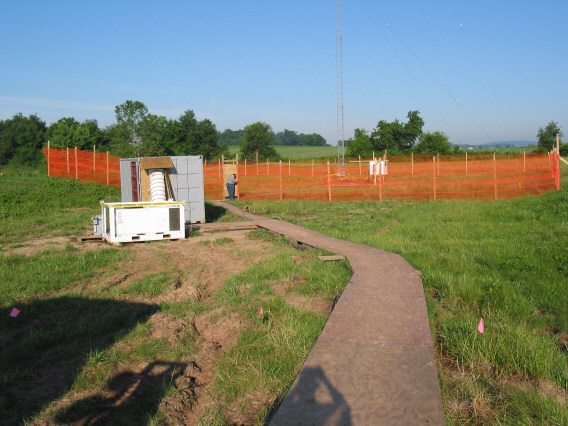 Transmitter shack and tower fence